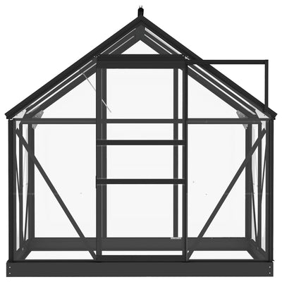 Glass Greenhouse Anthracite 61"x40.6"x75.2" Aluminum