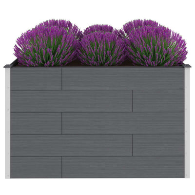 Garden Raised Bed Gray Wood-plastic composite, Aluminum