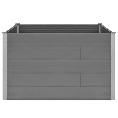 Garden Raised Bed Gray Wood-plastic composite, Aluminum