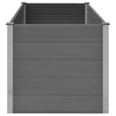Garden Raised Bed Gray Wood-plastic composite, Aluminum