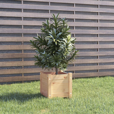 Garden Planters 2 pcs 12.2"x12.2"x12.2" Solid Wood Pine