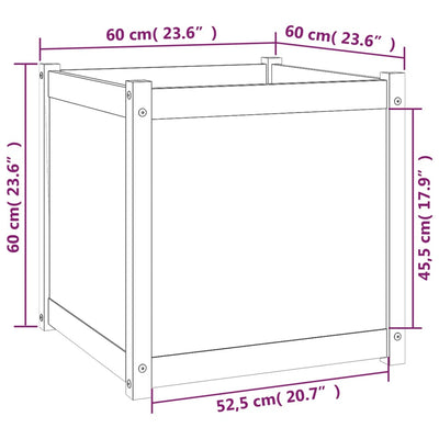 Garden Planters 2 pcs 23.6"x23.6"x23.6" Solid Wood Pine