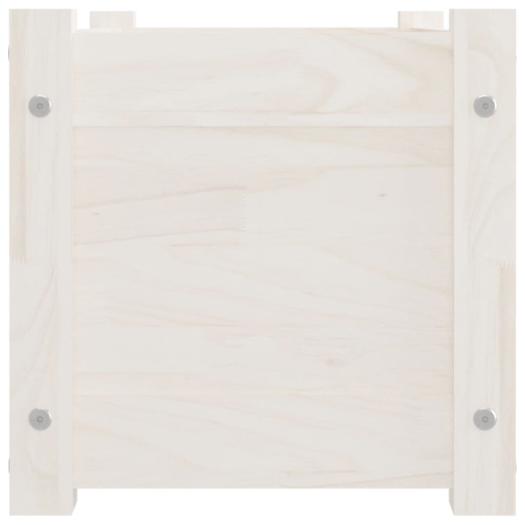 Garden Planter White 23.6"x12.2"x12.2" Solid Wood Pine