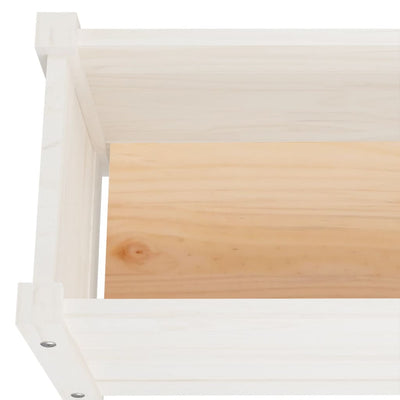 Garden Planter White 23.6"x12.2"x12.2" Solid Wood Pine