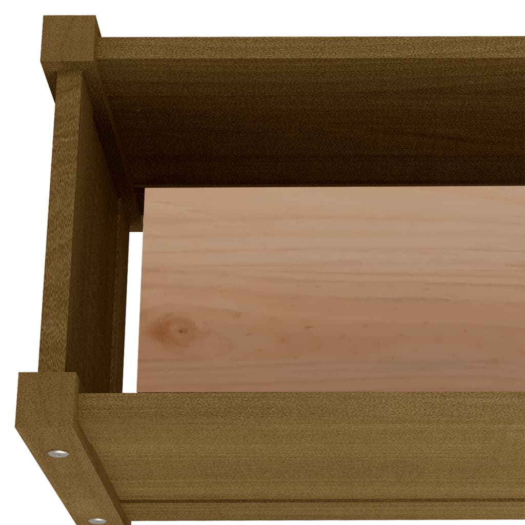 Garden Planter Honey Brown 23.6"x12.2"x12.2" Solid Wood Pine