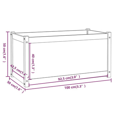 Garden Planters 2 pcs 39.4"x19.7"x19.7" Solid Wood Pine