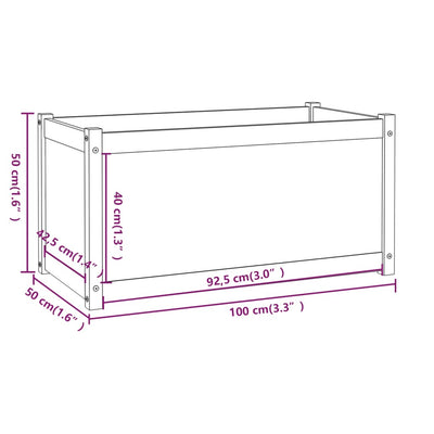 Garden Planters 2 pcs White 39.4"x19.7"x19.7" Solid Wood Pine