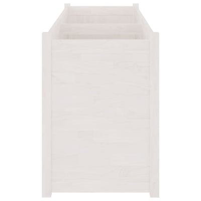 Garden Planter White 59.1"x19.7"x27.6" Solid Wood Pine