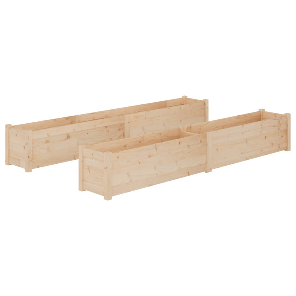 Garden Planters 2 pcs 78.7"x12.2"x12.2" Solid Wood Pine