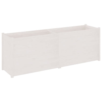 Garden Planter White 78.7"x19.7"x27.6" Solid Wood Pine