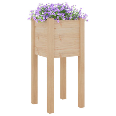 Garden Planters 2 pcs 12.2"x12.2"x27.6" Solid Wood Pine