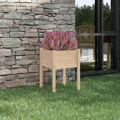 Planter Natural Wood Solid pinewood Medium Durable Planter