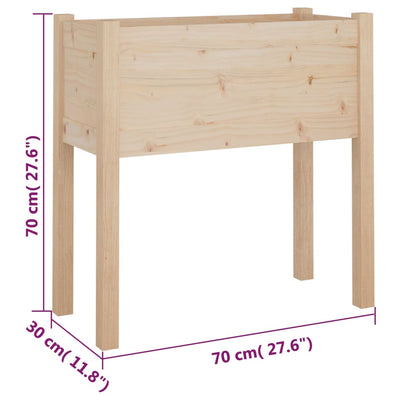 Garden Planters 2 pcs 27.6"x12.2"x27.6" Solid Wood Pine