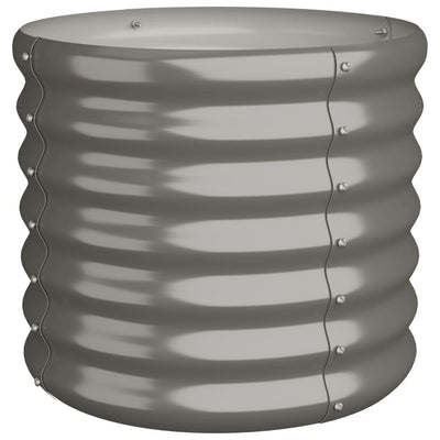 Garden Planter Powder-coated Steel 15.7"x15.7"x14.2" Gray