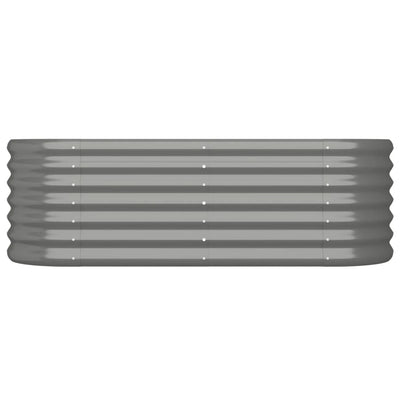 Garden Raised Bed Powder-coated Steel 44.9"x15.7"x14.2" Gray