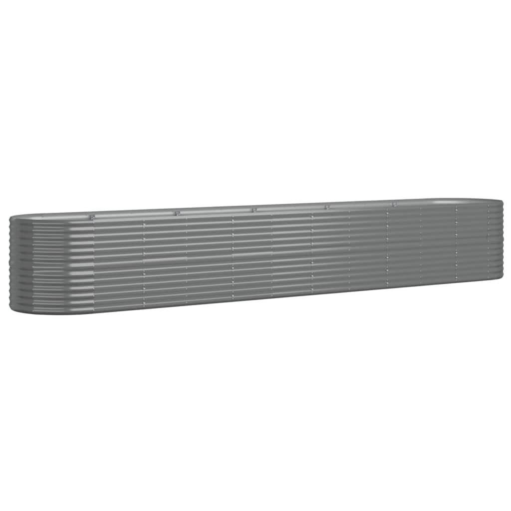 Garden Raised Bed Grey Powder-coated steel Large Built to Last