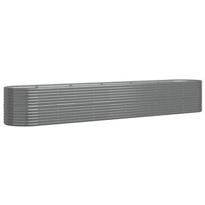 Garden Raised Bed Grey Powder-coated steel Large Built to Last