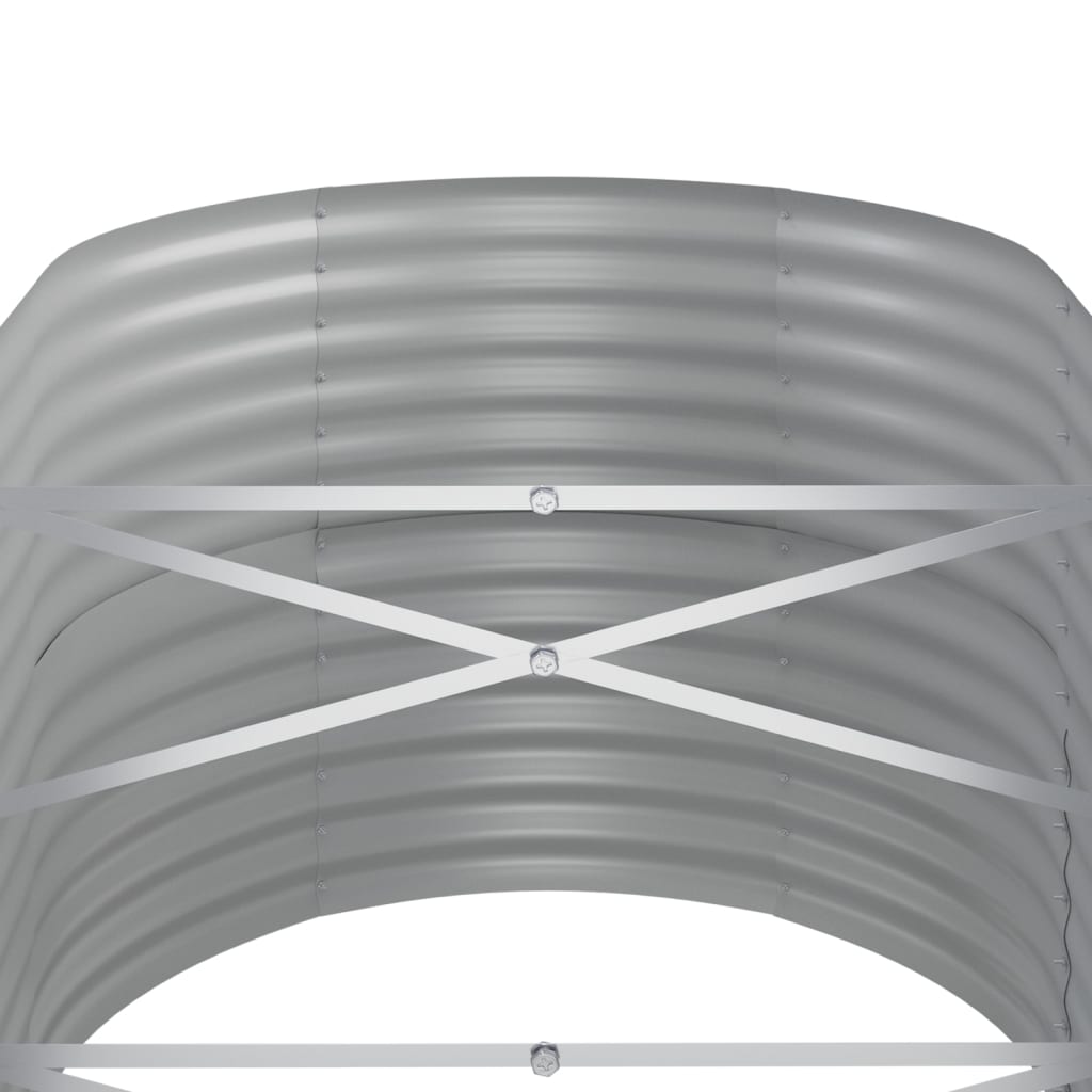 Garden Raised Bed Grey Powder-coated steel Large Built to Last
