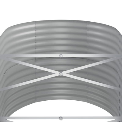Garden Raised Bed Grey Powder-coated steel Large Built to Last