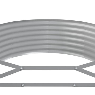 Garden Raised Bed Powder-coated Steel 98"x39.4"x14.2" Gray