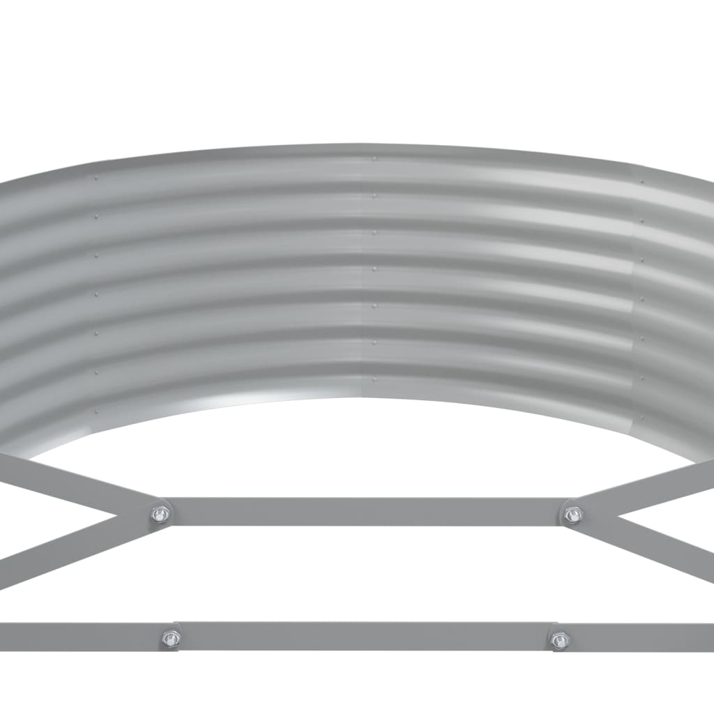 Garden Raised Bed Powder-coated Steel 126.8"x39.4"x14.2" Gray