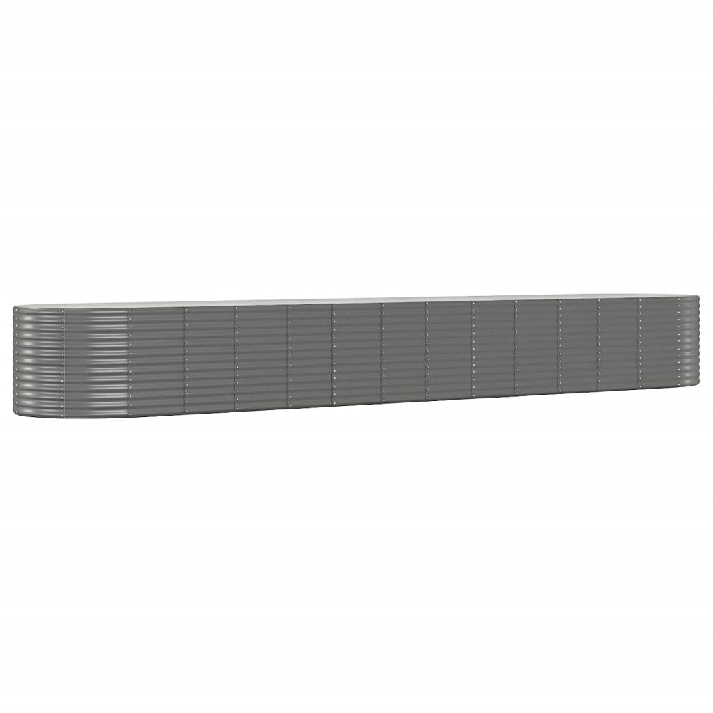 Garden Raised Bed Gray 218.1"x39.4"x26.8" Powder-coated Steel