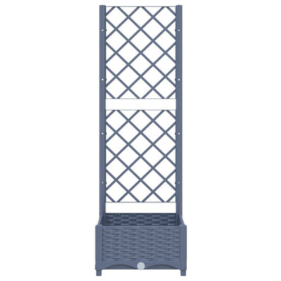 Garden Planter with Trellis Blue Gray 15.7"x15.7"x47.8" PP