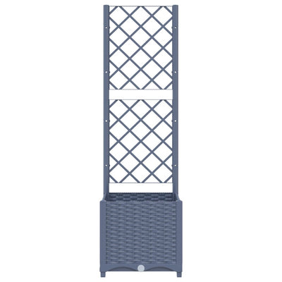 Garden Planter with Trellis Blue Gray 15.7"x15.7"x53.5" PP