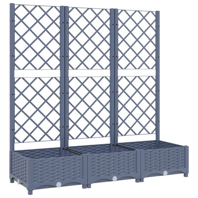 Garden Planter with Trellis Blue Gray 47.2"x15.7"x47.8" PP