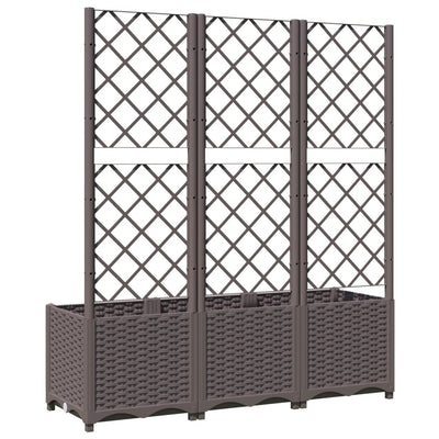 Garden Planter with Trellis Brown 47.2"x15.7"x53.5" PP