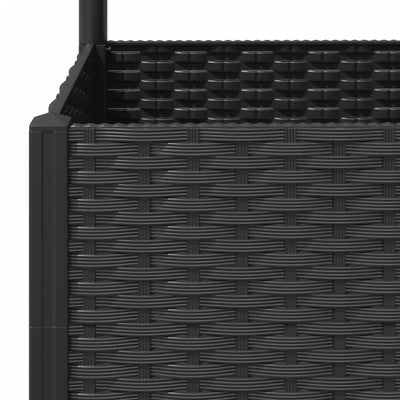 Garden Planter with Trellis Black 15.7"x15.7"x53.5" PP