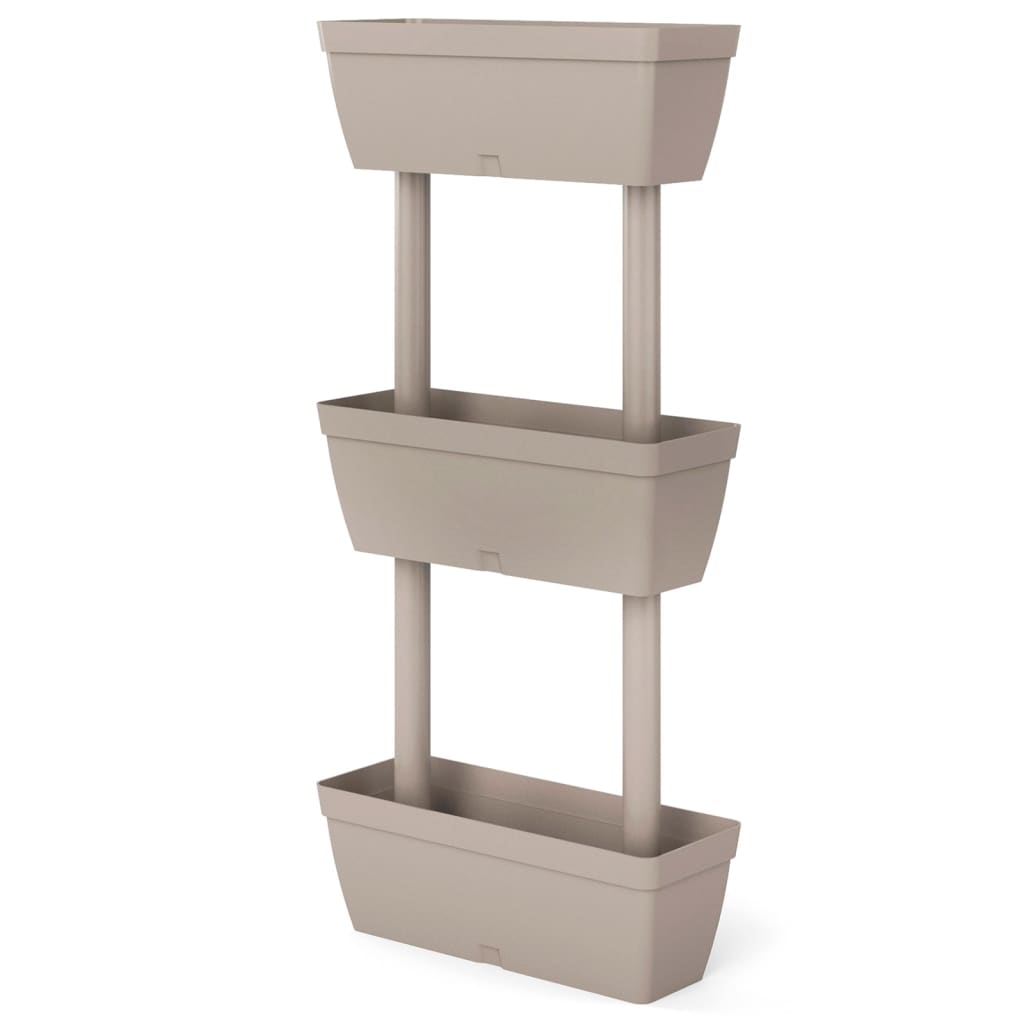 Garden Planter 6 pcs 39.4" Taupe