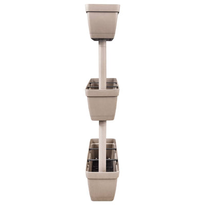 Garden Planter 6 pcs 39.4" Taupe