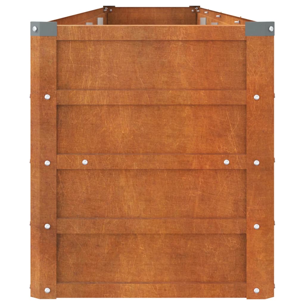 Garden Raised Bed Rusty Corten steel 126 x 15.7 x 17.7 in Durable