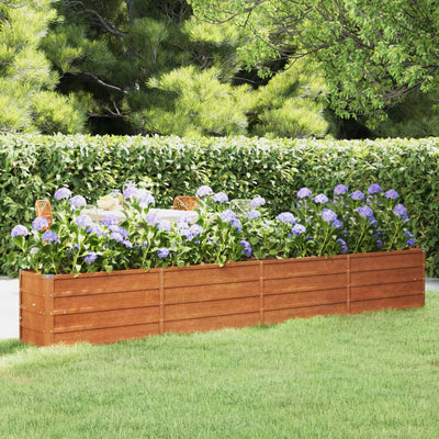 Garden Raised Bed Rusty Corten steel 126 x 15.7 x 17.7 in Durable