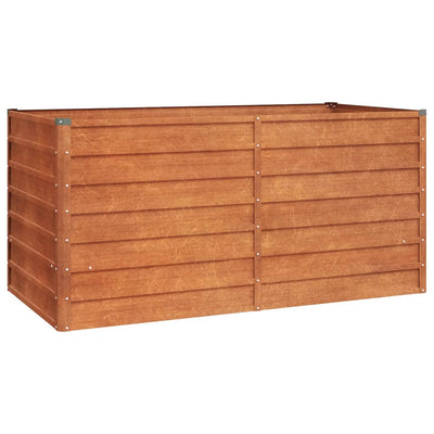 Garden Raised Bed Brown Corten Steel Large Sturdy