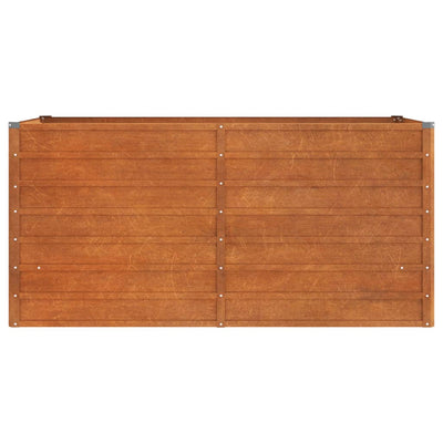Garden Raised Bed Brown Corten Steel Large Sturdy