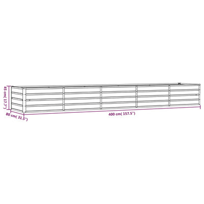Garden Raised Bed Rusty Corten steel 157.5 x 31.5 x 17.7 in large