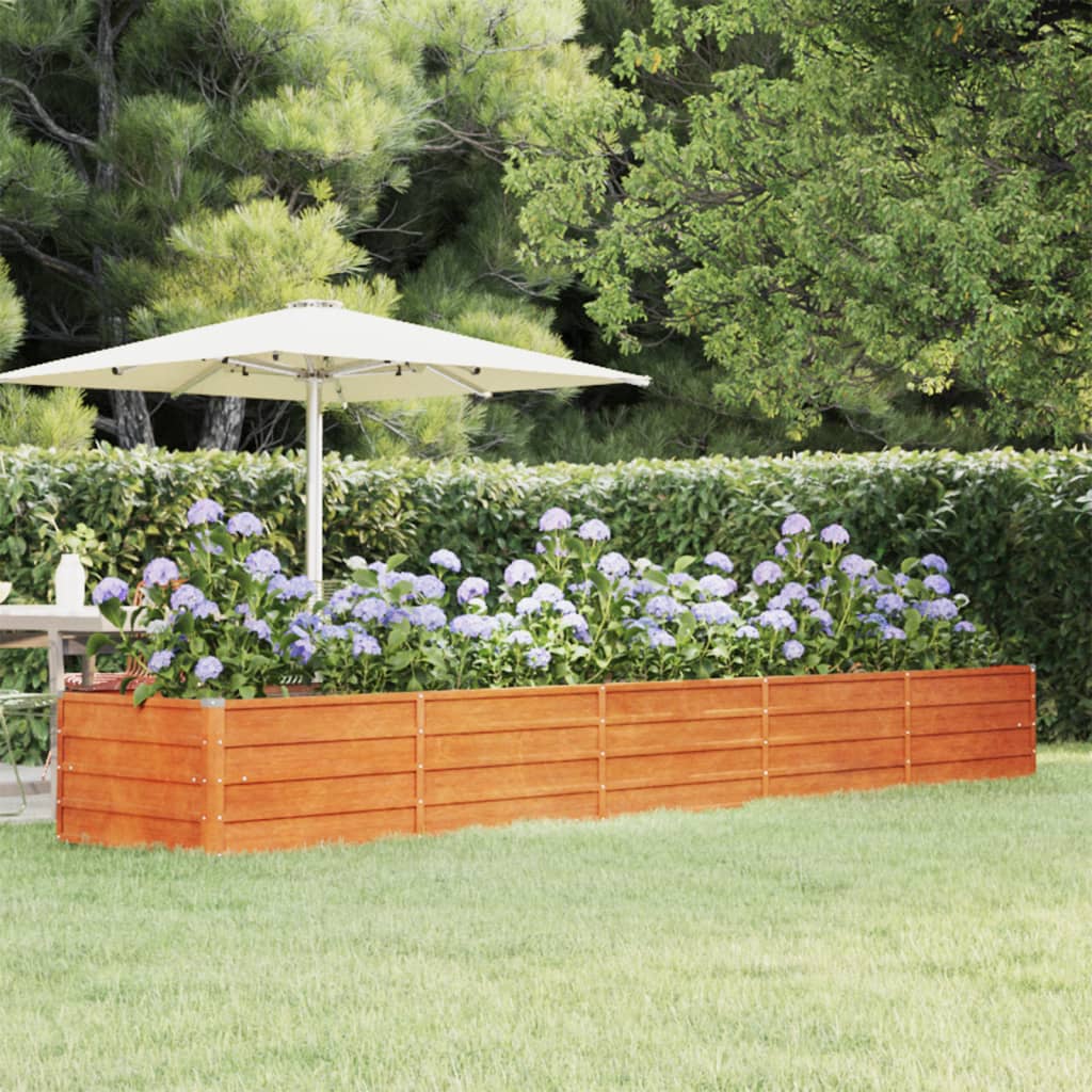 Garden Raised Bed Rusty Corten steel 157.5 x 31.5 x 17.7 in large