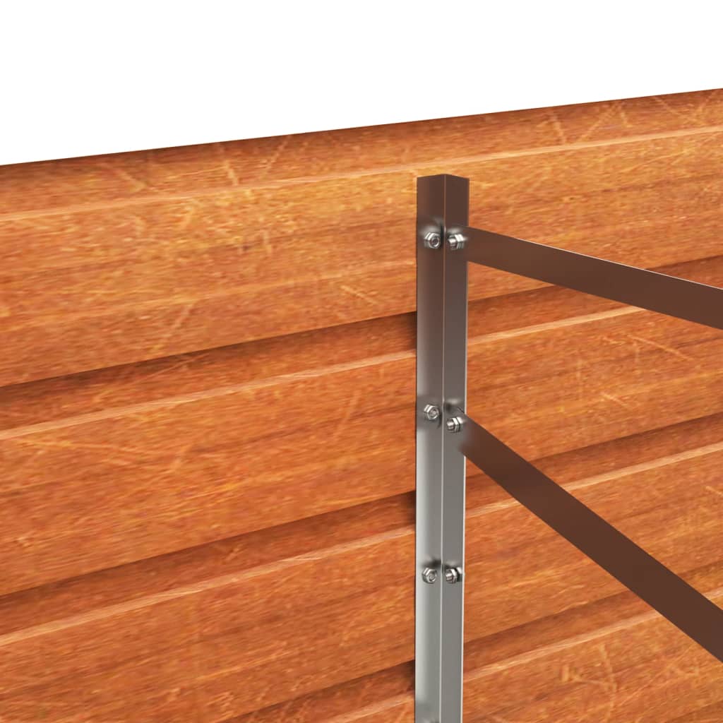 Garden Raised Bed Rusty Corten Steel 189 x 31.5 x 17.7 in Tough