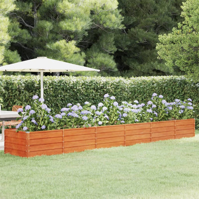 Garden Raised Bed Rusty Corten Steel 189 x 31.5 x 17.7 in Tough