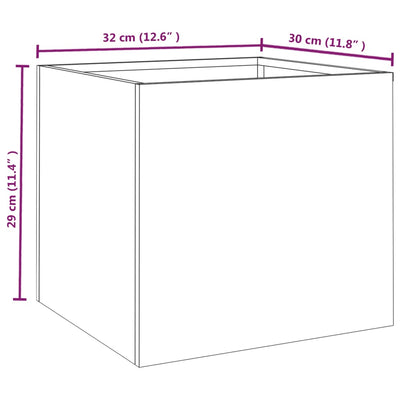 Planters 2 pcs 12.6"x11.8"x11.4" Corten Steel