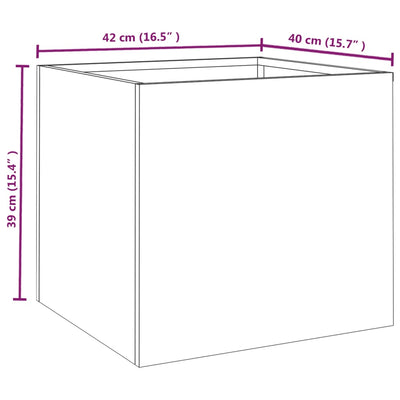 Planters 2 pcs 16.5"x15.7"x15.4" Corten Steel