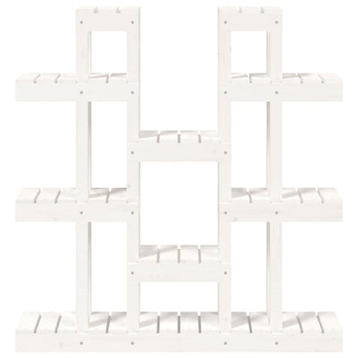Plant Stand White 41.1x9.8x43.1" Solid Wood Pine