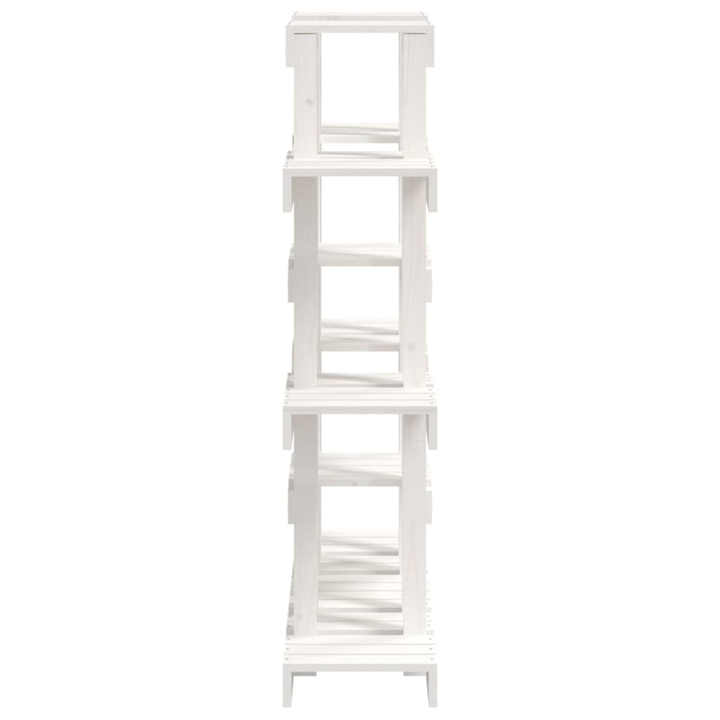 Plant Stand White 41.1x9.8x43.1" Solid Wood Pine