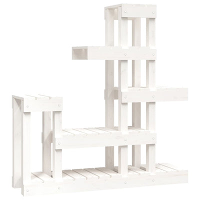 Plant Stand White 36.2x9.8x38.2" Solid Wood Pine