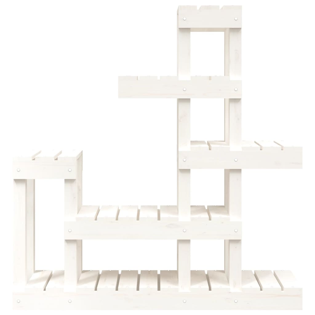 Plant Stand White 36.2x9.8x38.2" Solid Wood Pine