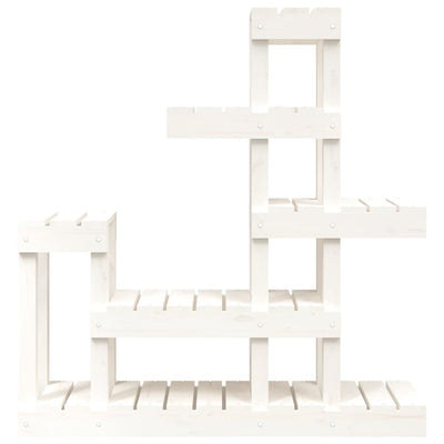 Plant Stand White 36.2x9.8x38.2" Solid Wood Pine