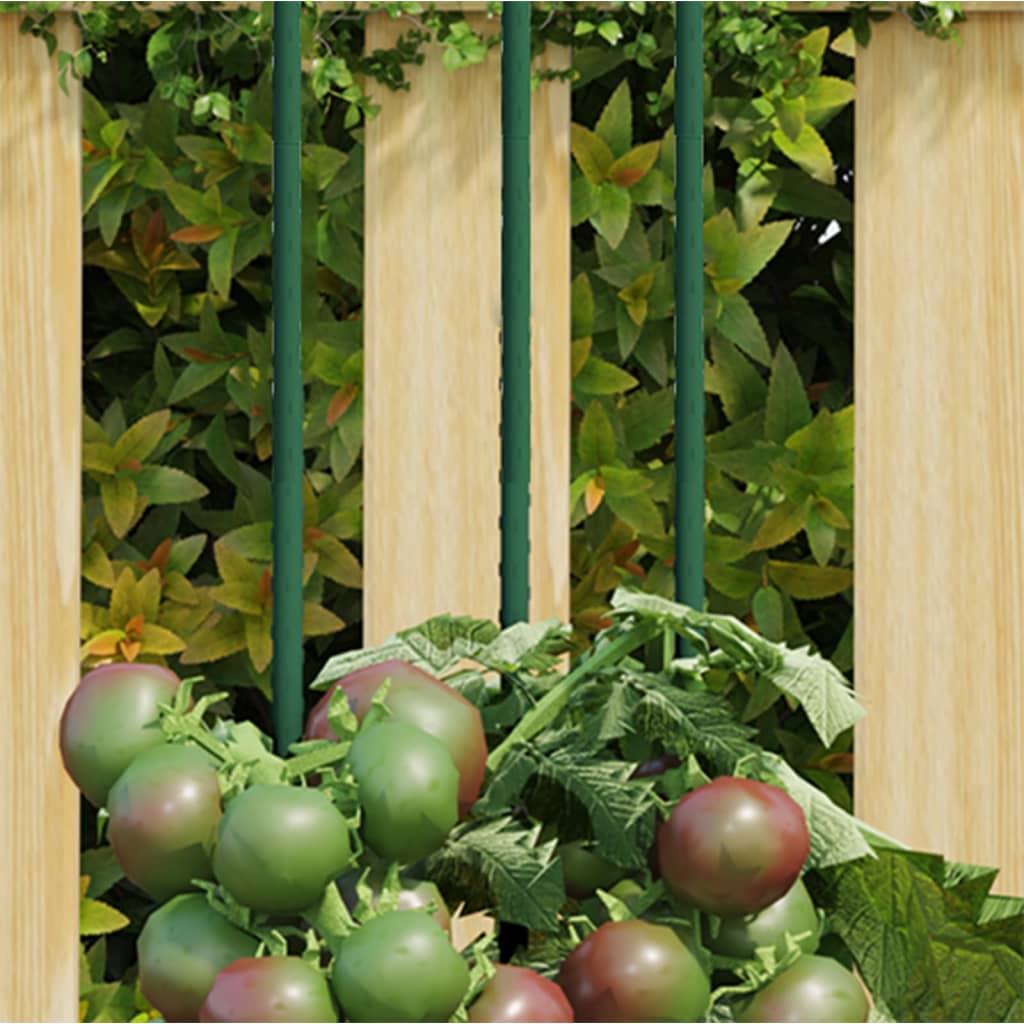Plant Stake Set of 30 Green Steel with polypropylene coating
