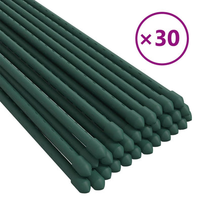 Garden Plant Stakes 30 pcs Green 70.9" Steel